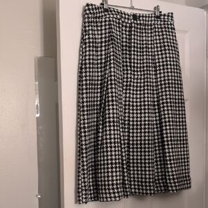 Who What Wear Black and White A-Line Skirt
